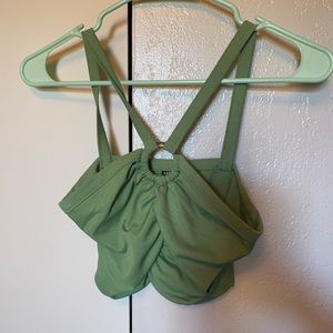 Green crop top